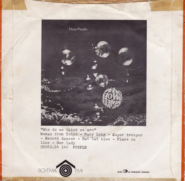 Deep Purple : Woman From Tokyo (7", Single, Ora)