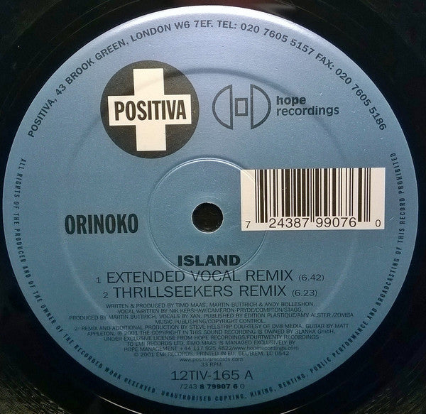 Orinoko : Island (2x12")