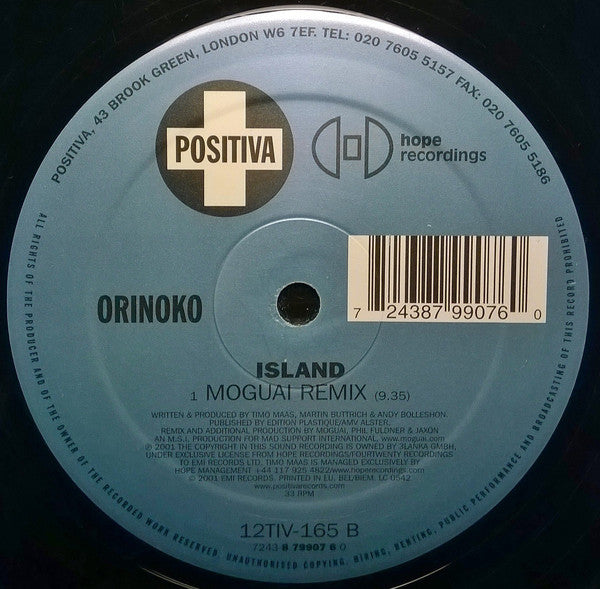 Orinoko : Island (2x12")