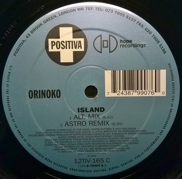 Orinoko : Island (2x12")