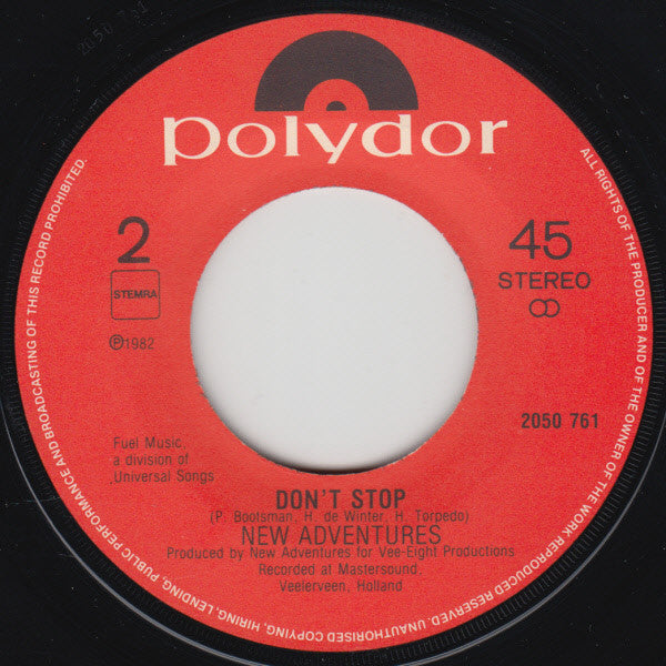New Adventures : Don't Want You (7", Single)
