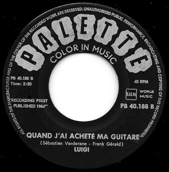 Luigi Verderame : Une Maman / Quand J'ai Acheté Ma Guitare (7", Single)