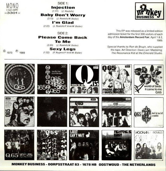Q65 : Injection (7", EP, Mono, Ltd)
