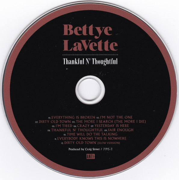Bettye Lavette : Thankful N' Thoughtful (CD, Album)