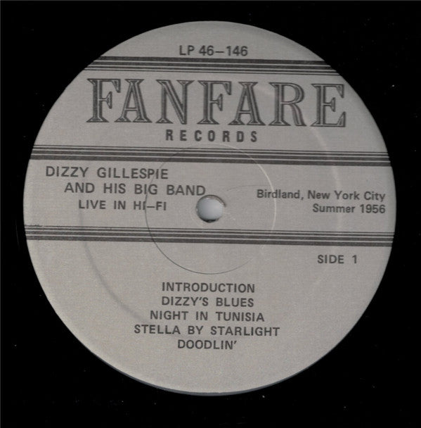 Dizzy Gillespie Big Band : Live In Hi-Fi From Birdland Summer 1956 (LP)