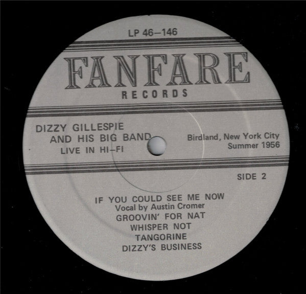 Dizzy Gillespie Big Band : Live In Hi-Fi From Birdland Summer 1956 (LP)