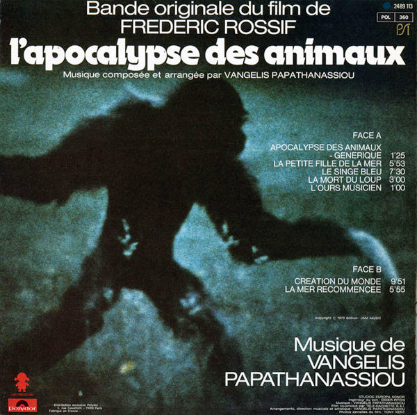 Vangelis : L'Apocalypse Des Animaux (LP, Album, RE)