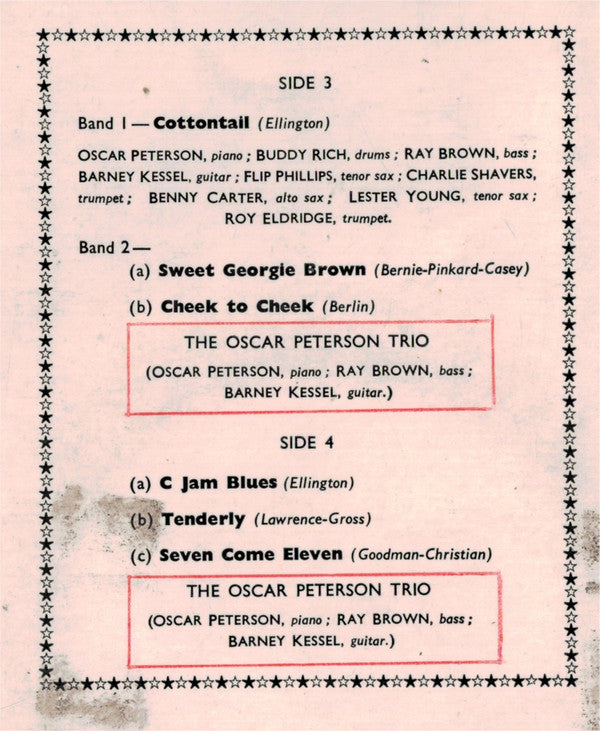 Jazz At The Philharmonic : Carnegie Hall Concert 1952 (Record 2) (LP, Mono)