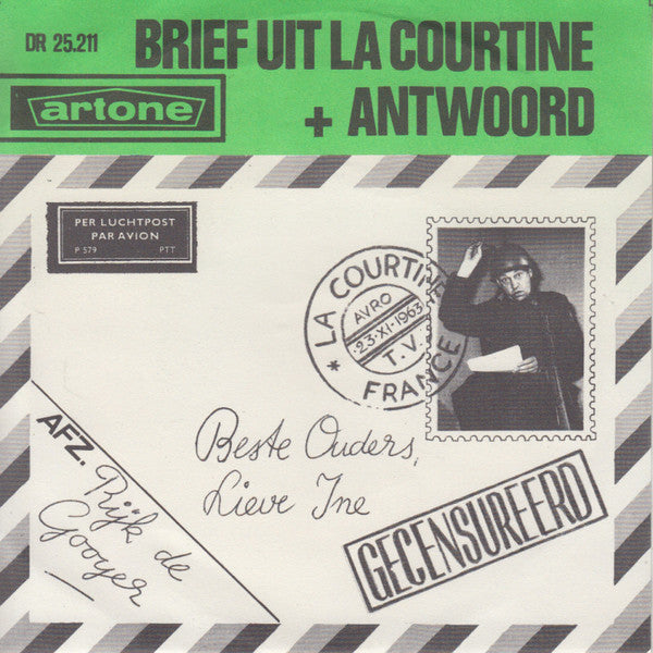 Rijk de Gooyer : Brief Uit La Courtine + Antwoord (7", Single, Bla)