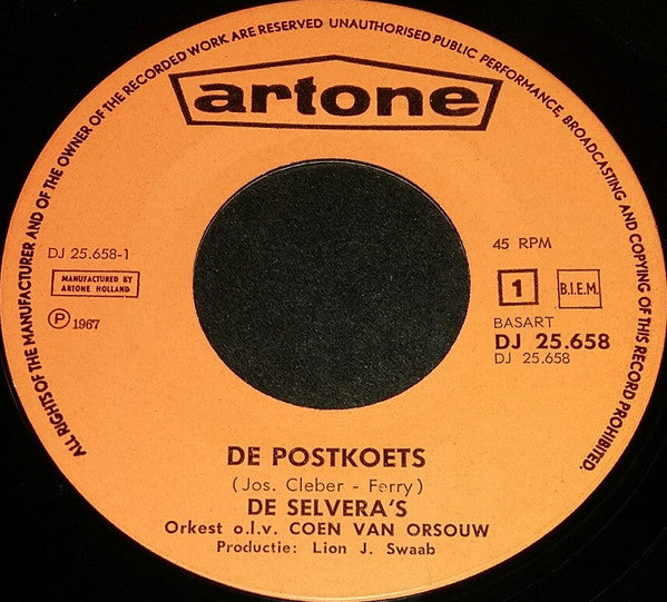 De Selvera's : De Postkoets (7", Single)