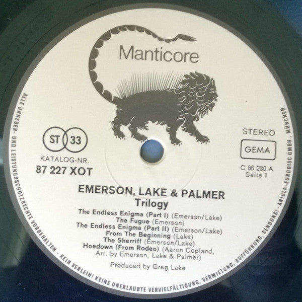 Emerson, Lake & Palmer : Trilogy (LP, Album, RE, RP, Non)