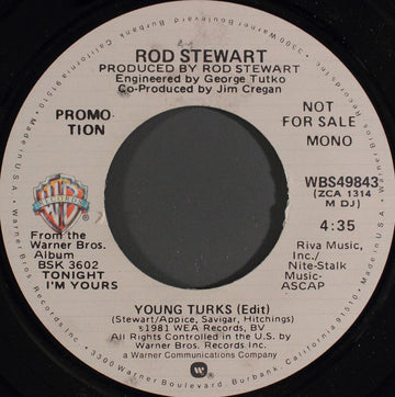 Rod Stewart : Young Turks (7", Mono, Promo)