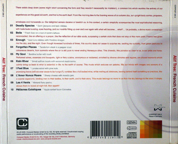 Alif Tree : French Cuisine (CD, Album)