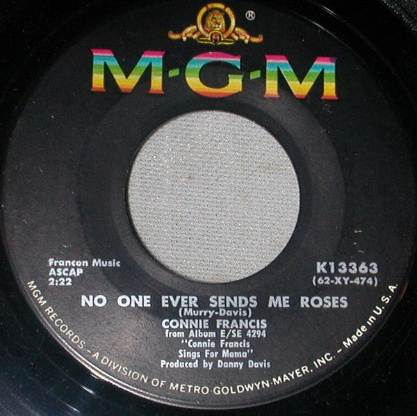 Connie Francis : Forget Domani / No One Ever Sends Me Roses (7", Single)