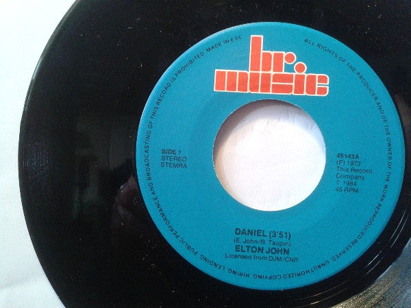 Elton John : Daniel (7", Single)