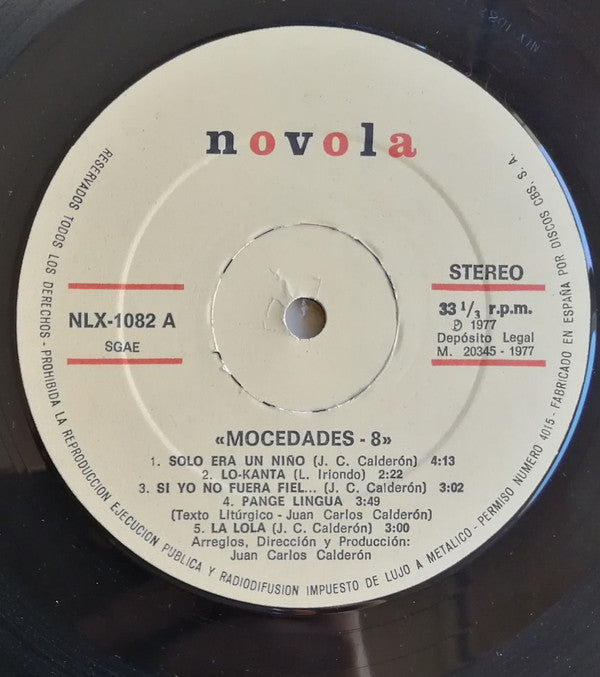 Mocedades : Mocedades 8 (LP, Album, Gat)