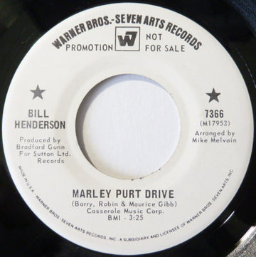 Bill Henderson (3) : Marley Purt Drive / Living Without You (7", Single, Promo)