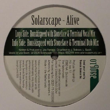 Solarscape (2) : Alive (12")