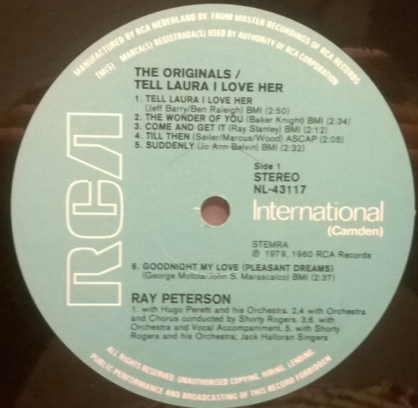Ray Peterson : Tell Laura I Love Her  (LP, Album, RE)