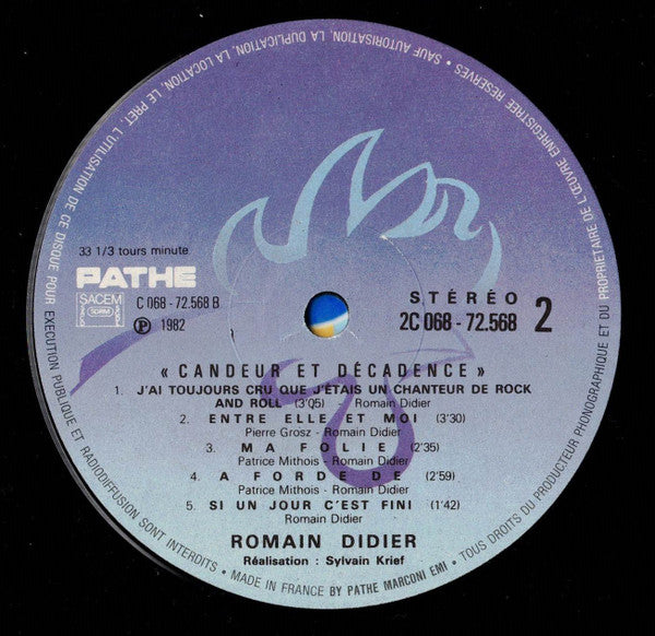 Romain Didier : Candeur Et Décadence (LP, Album)