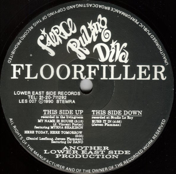 Fierce Ruling Diva Featuring DJ Dano And Myrna Shakison : Floorfiller (12")