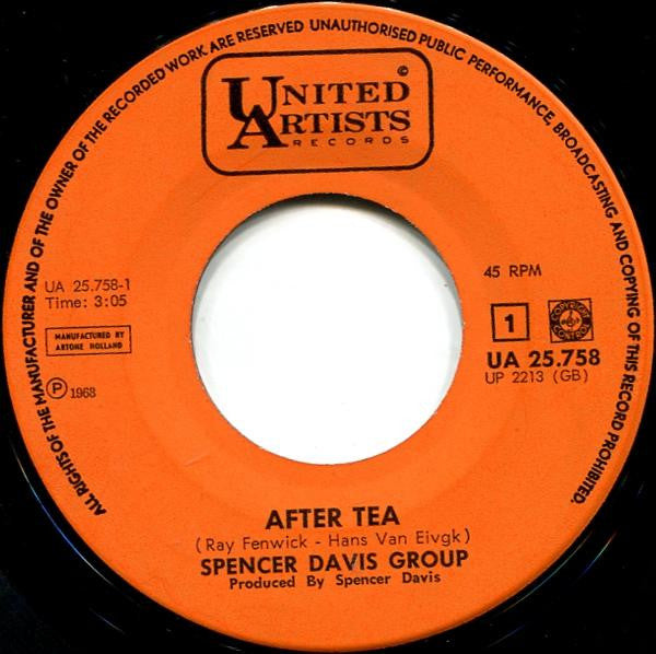 The Spencer Davis Group : After Tea  (7", Single)