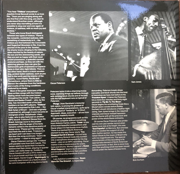 Oscar Peterson Trio* : Tristeza On Piano (LP, Album, Gat)