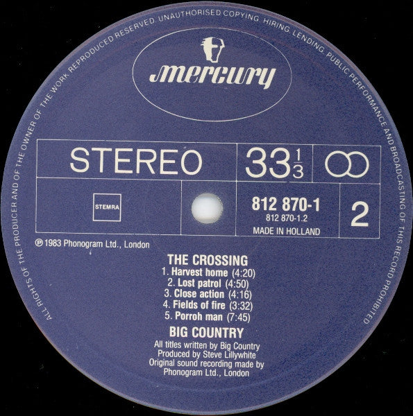 Big Country : The Crossing (LP, Album)