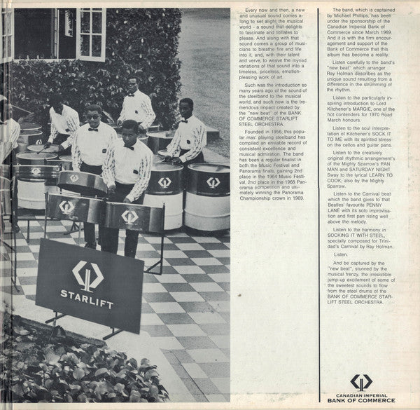 Starlift Steel Orchestra* : Bank Of Commerce Starlift Steel Orchestra Presents Carnival '70 (LP, Album, Gat)