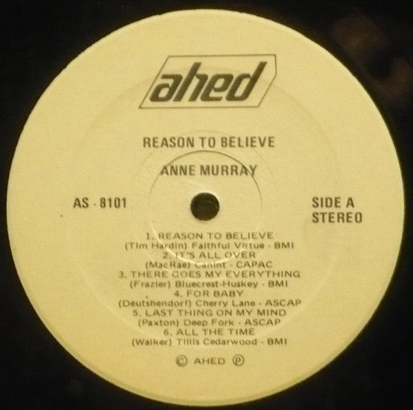 Anne Murray : Reason To Believe And Other Early Favorites (LP, Comp)
