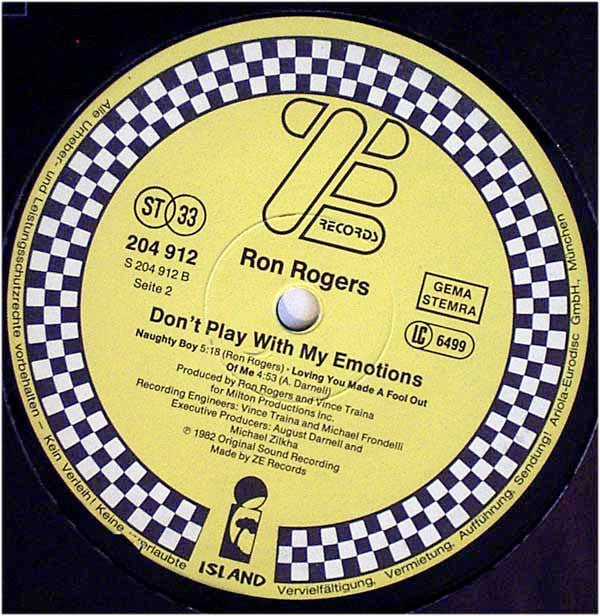Ron Rogers : Don't Play With My Emotions (LP, Album)