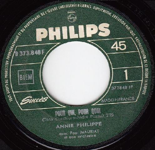 Annie Philippe : Pour Qui, Pour Quoi / Tchakaboum (7")