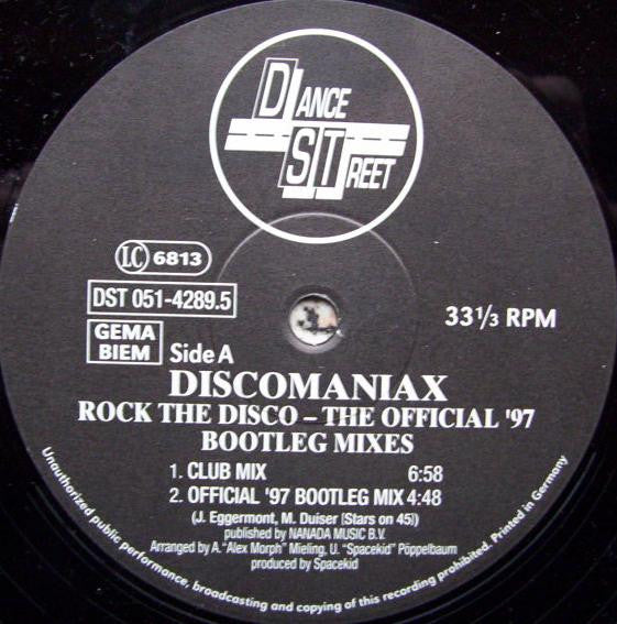 Discomaniax : Rock The Disco – The Official '97 Bootleg Mixes (12")