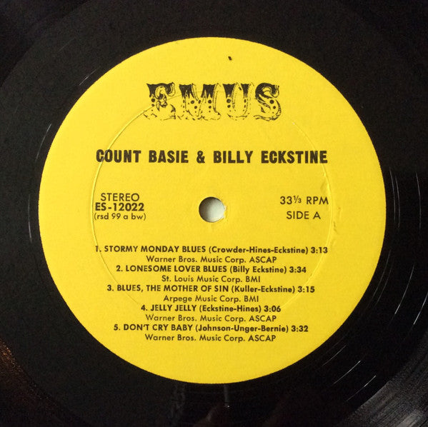 Count Basie, Billy Eckstine : Basie/Eckstine Incorporated (LP, Album, RE)