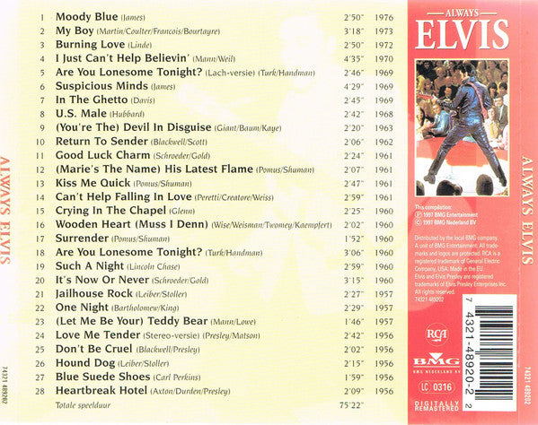 Elvis Presley : Always Elvis (CD, Comp, RM)