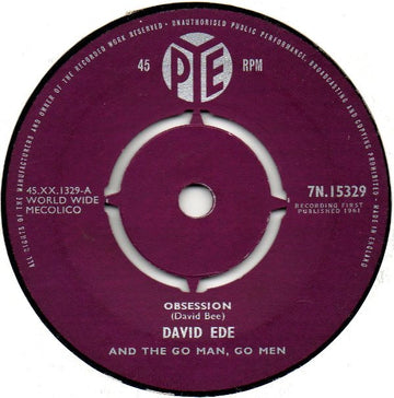 David Ede And The Go Man, Go Men : Obsession  (7")