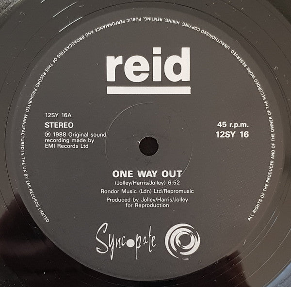 Reid : One Way Out (12", Single)