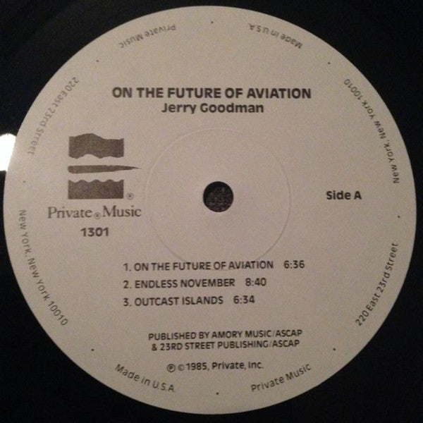 Jerry Goodman : On The Future Of Aviation (LP, Album)