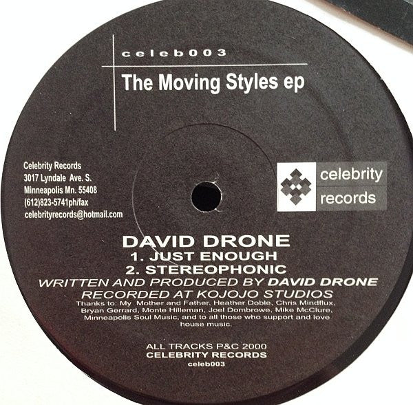 Bryan Gerrard and David Drone : The Moving Styles EP (12", EP)