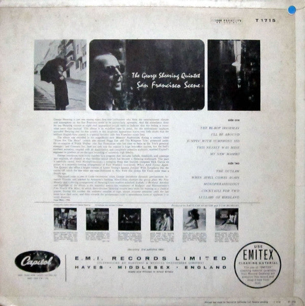 The George Shearing Quintet : San Francisco Scene (LP, Album, Mono)