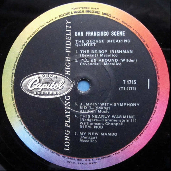 The George Shearing Quintet : San Francisco Scene (LP, Album, Mono)