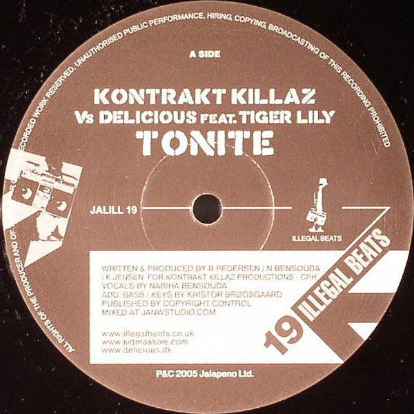 Kontrakt Killaz vs. Delicious (3) Feat. Tiger Lily / Kontrakt Killaz Feat. Morten Luco : Tonite / Feel It (12")