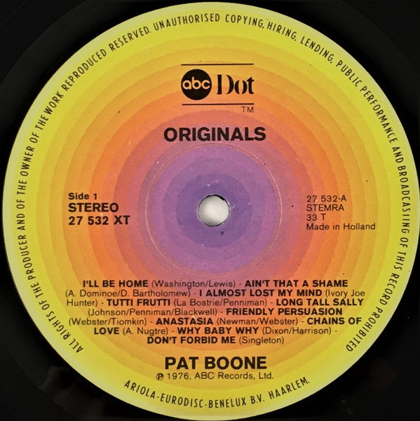 Pat Boone : Originals (2xLP, Comp)