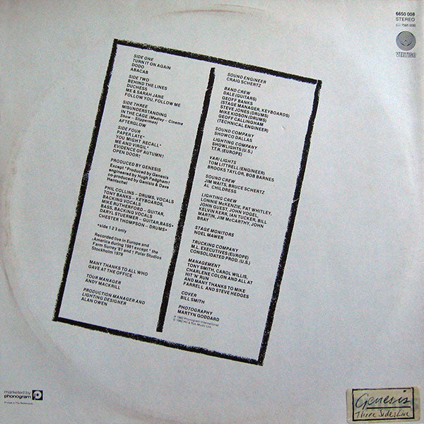Genesis : Three Sides Live (2xLP, Album)
