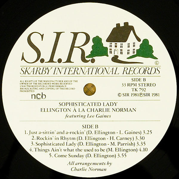 Duke Ellington Á Lá Charlie Norman Featuring Lee Gaines : Sophisticated Lady (LP, Album)