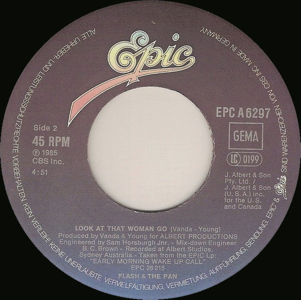 Flash And The Pan* : Early Morning Wake Up Call (7", Single)