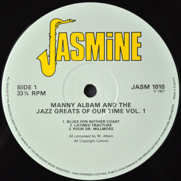 Manny Albam : The Jazz Greats Of Our Time Vol. 1 (LP, Album, Mono, RE)