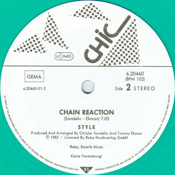 Style (4) : Telephone / Chain Reaction (12", Maxi, Gre)
