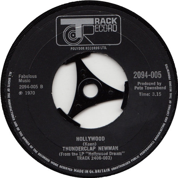 Thunderclap Newman : Wild Country (7", Single)