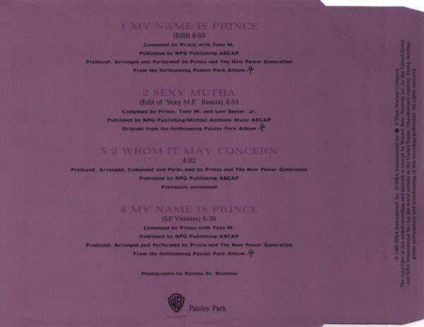 Prince And The New Power Generation : My Name Is Prince (CD, Single)
